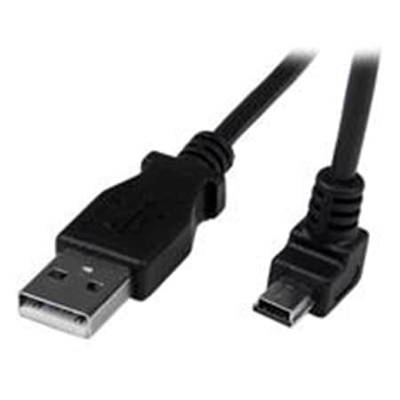 Dynamicfunction 2m Mini USB Cable A to Down Angle Mini B, Black DY172361
